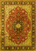 Medallion Yellow Traditional Rug, tr439yw