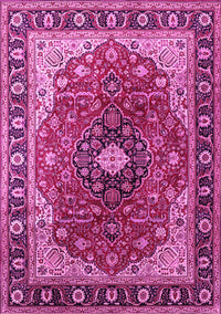 Medallion Pink Traditional Rug, tr439pnk