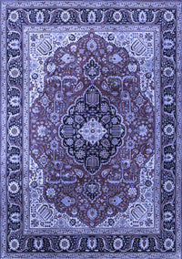 Medallion Blue Traditional Rug, tr439blu