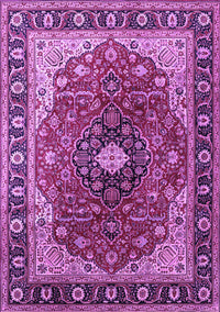 Medallion Purple Traditional Rug, tr439pur