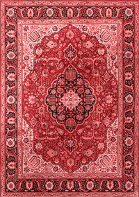 Medallion Red Traditional Rug, tr439red