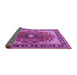 Sideview of Medallion Purple Traditional Rug, tr439pur