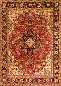 Medallion Orange Traditional Rug, tr439org