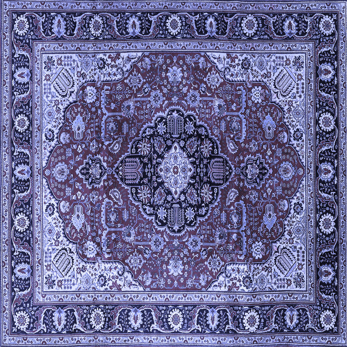 Square Medallion Blue Traditional Rug, tr439blu