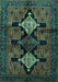 Machine Washable Persian Turquoise Traditional Area Rugs, wshtr43turq