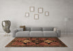 Machine Washable Persian Brown Traditional Rug in a Living Room,, wshtr43brn