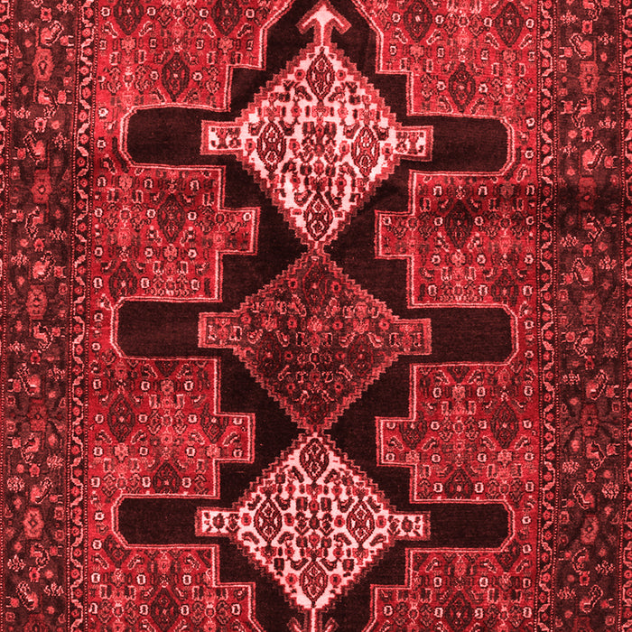 Machine Washable Persian Red Traditional Rug, wshtr43red