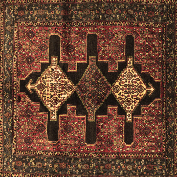 Square Persian Brown Traditional Rug, tr43brn