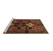 Sideview of Machine Washable Persian Brown Traditional Rug, wshtr43brn