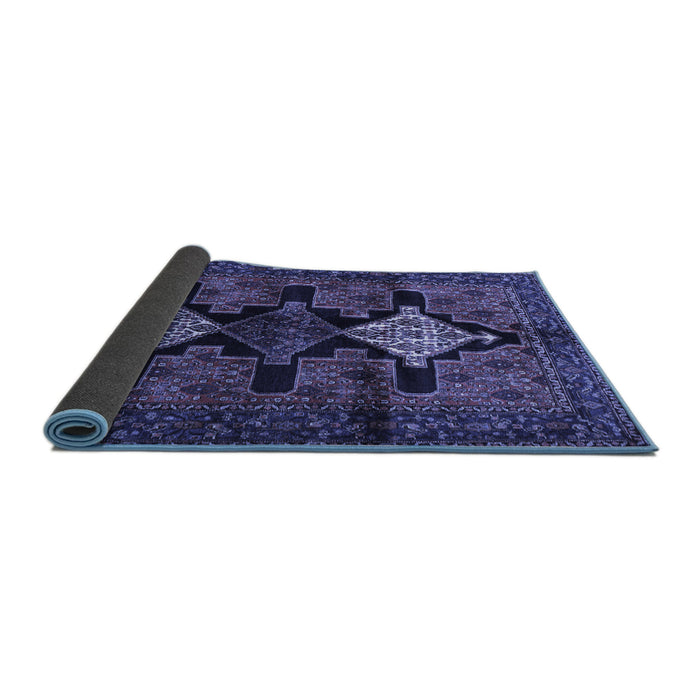 Sideview of Persian Blue Traditional Rug, tr43blu
