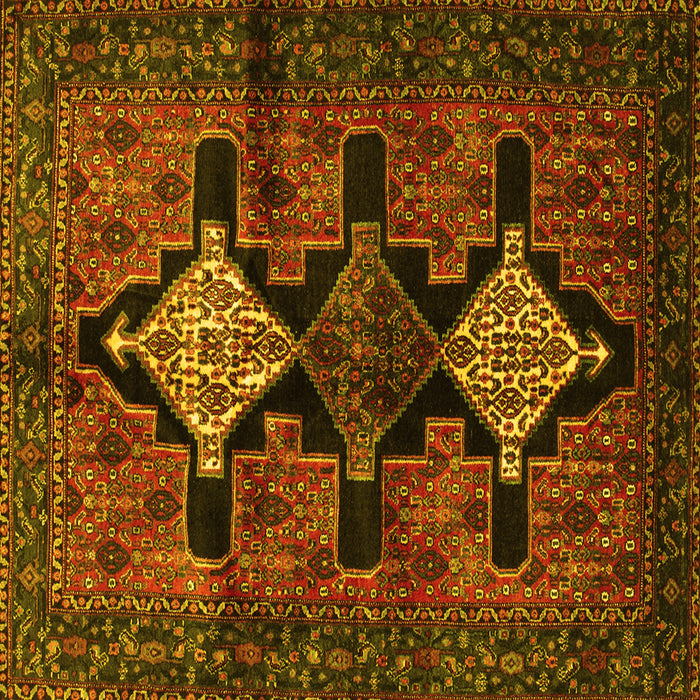Square Persian Yellow Traditional Rug, tr43yw