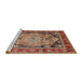 Sideview of Machine Washable Traditional Saffron Red Rug, wshtr440