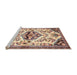 Sideview of Machine Washable Traditional Chestnut Brown Rug, wshtr4400