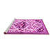 Sideview of Machine Washable Persian Pink Traditional Rug, wshtr4400pnk