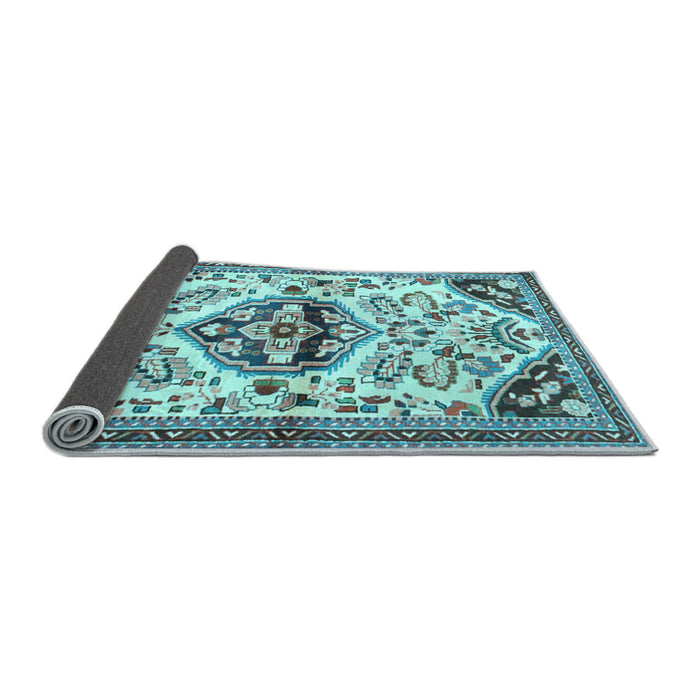 Sideview of Persian Light Blue Traditional Rug, tr4400lblu