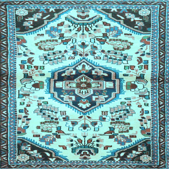 Square Persian Light Blue Traditional Rug, tr4400lblu