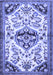 Machine Washable Persian Blue Traditional Rug, wshtr4400blu