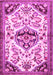 Machine Washable Persian Pink Traditional Rug, wshtr4400pnk