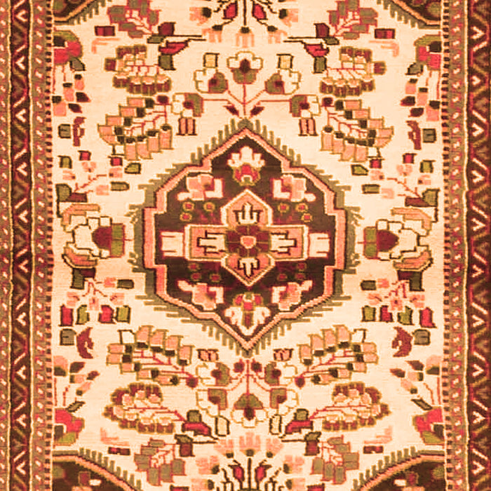 Serging Thickness of Machine Washable Persian Orange Traditional Area Rugs, wshtr4400org