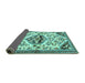 Sideview of Persian Turquoise Traditional Rug, tr4400turq