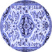 Round Persian Blue Traditional Rug, tr4400blu