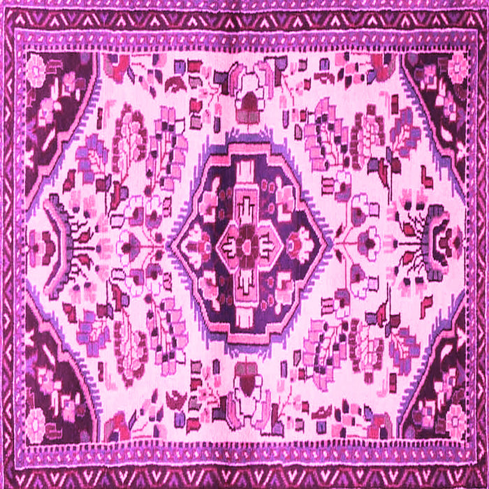 Square Machine Washable Persian Pink Traditional Rug, wshtr4400pnk