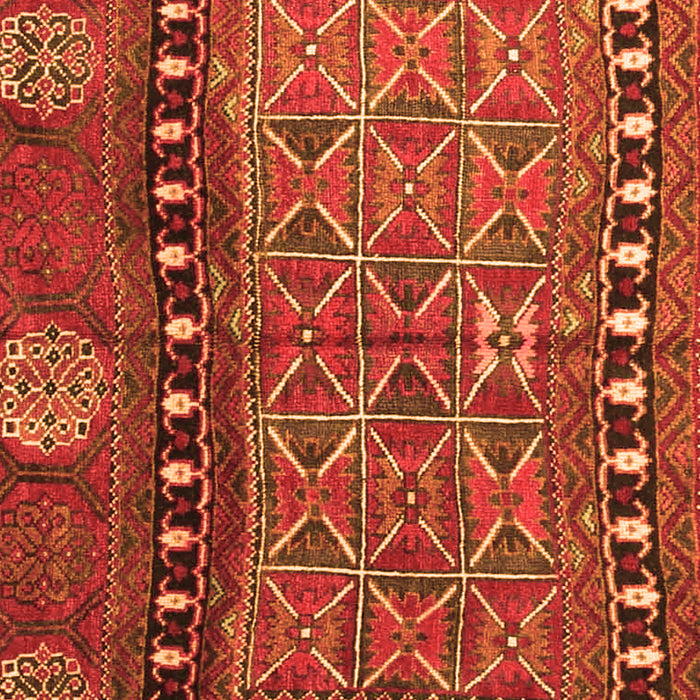 Serging Thickness of Machine Washable Persian Orange Traditional Area Rugs, wshtr4401org