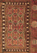 Machine Washable Persian Brown Traditional Rug, wshtr4401brn