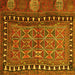 Square Persian Yellow Traditional Rug, tr4401yw