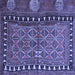 Square Persian Blue Traditional Rug, tr4401blu