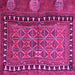 Square Persian Pink Traditional Rug, tr4401pnk