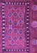 Machine Washable Persian Purple Traditional Area Rugs, wshtr4401pur