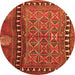 Square Persian Orange Traditional Rug, tr4401org