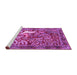 Sideview of Machine Washable Persian Purple Traditional Area Rugs, wshtr4402pur