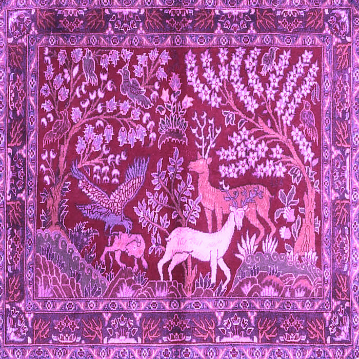 Square Persian Purple Traditional Rug, tr4402pur