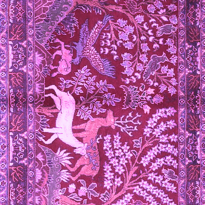 Machine Washable Persian Purple Traditional Area Rugs, wshtr4402pur