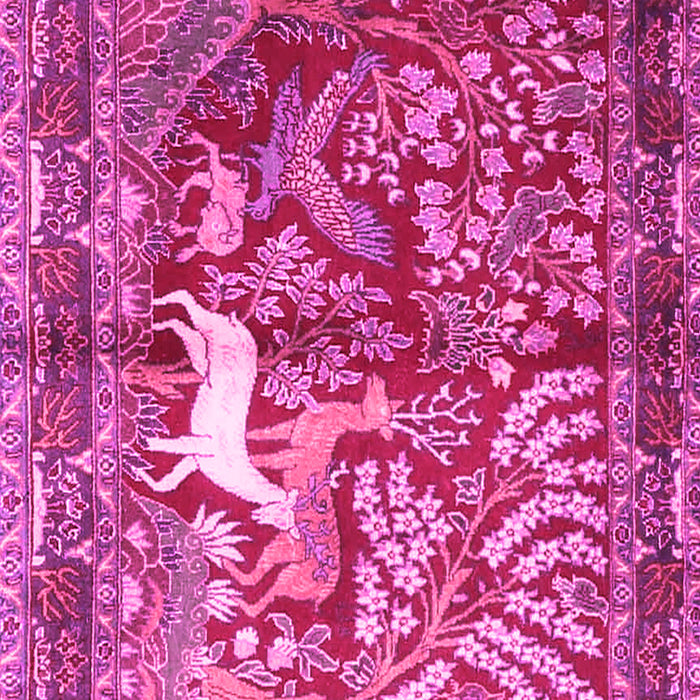 Machine Washable Persian Pink Traditional Rug, wshtr4402pnk