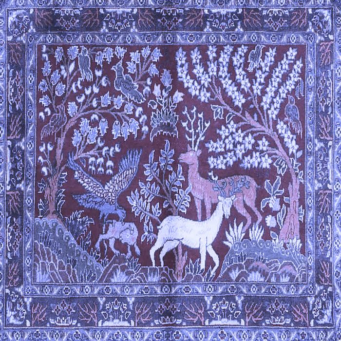 Square Persian Blue Traditional Rug, tr4402blu