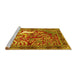 Sideview of Machine Washable Persian Yellow Traditional Rug, wshtr4402yw