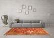 Machine Washable Persian Orange Traditional Area Rugs in a Living Room, wshtr4402org