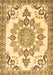 Machine Washable Medallion Brown Traditional Rug, wshtr4403brn