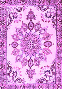 Medallion Purple Traditional Rug, tr4403pur