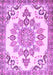 Machine Washable Medallion Purple Traditional Area Rugs, wshtr4403pur