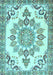 Medallion Light Blue Traditional Rug, tr4403lblu