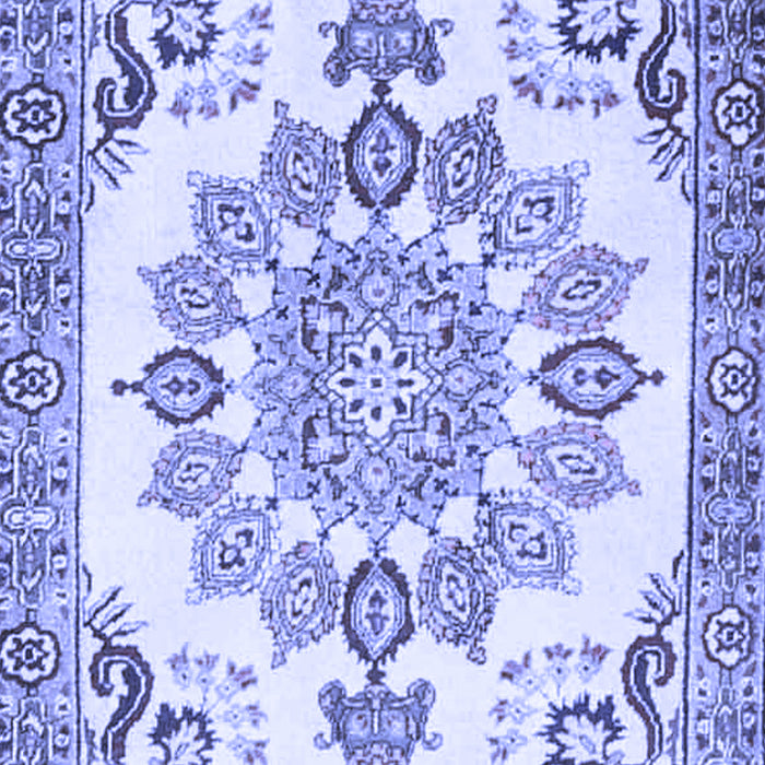 Medallion Blue Traditional Rug, tr4403blu