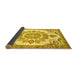 Sideview of Medallion Yellow Traditional Rug, tr4403yw