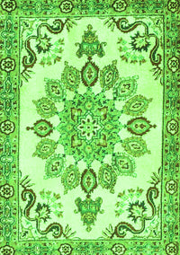 Medallion Green Traditional Rug, tr4403grn