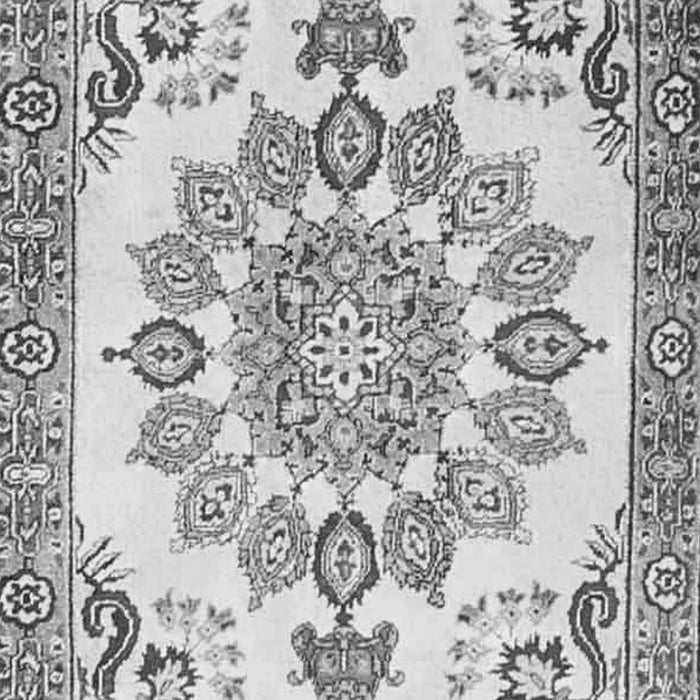 Medallion Gray Traditional Rug, tr4403gry