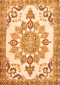 Medallion Orange Traditional Rug, tr4403org