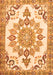 Medallion Orange Traditional Rug, tr4403org